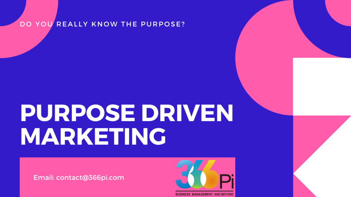 Purpose Driven Marketing 366Pi Consulting Strategy. Marketing. Digital.